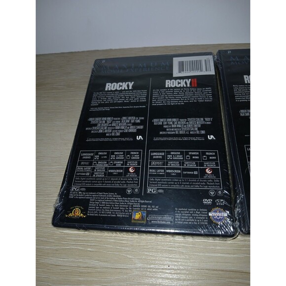 Rocky DVDs 1-4 Double Feature Sylvester Stallone Walmart Tag MGM 2008 Sealed - Picture 9 of 16